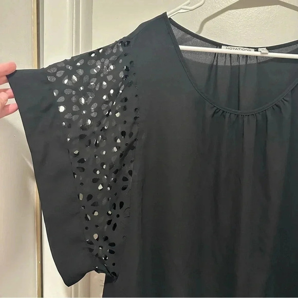 Black Notations Shirt 3xl‎ with decorative sleeve - Picture 2 of 5